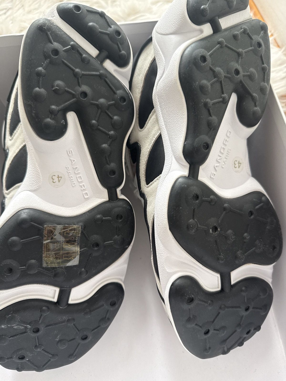 Sandro Black and white Sandro men sneakers Size US 10 / EU 43 - 3 Thumbnail