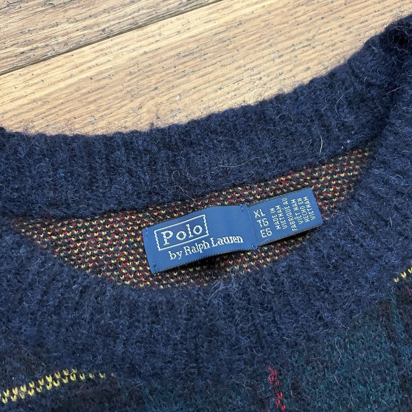 Polo Ralph Lauren Tartan Plaid Alpaca Wool Cropped Sweater XL Size XL / US 12-14 / IT 48-50 - 3 Thumbnail