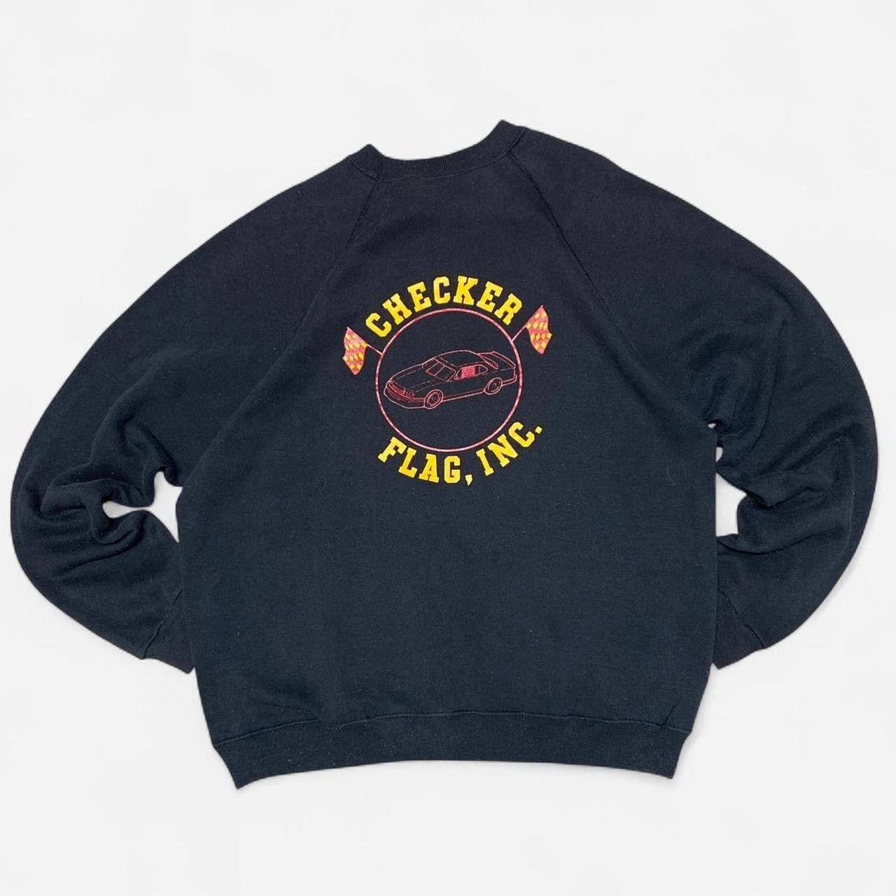 Other Vintage Checker flag Inc racing black Crewneck sweatshirt Size US L / EU 52-54 / 3 - 1 Thumbnail
