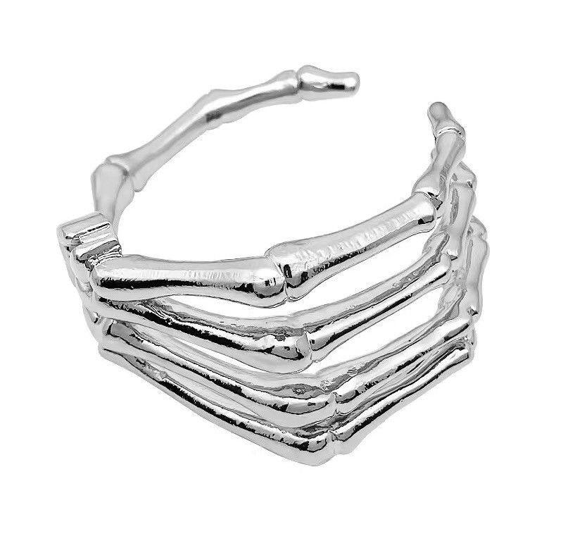 Jewelry Skull Hand Bangles Gothic Bracelet Size ONE SIZE - 2 Thumbnail