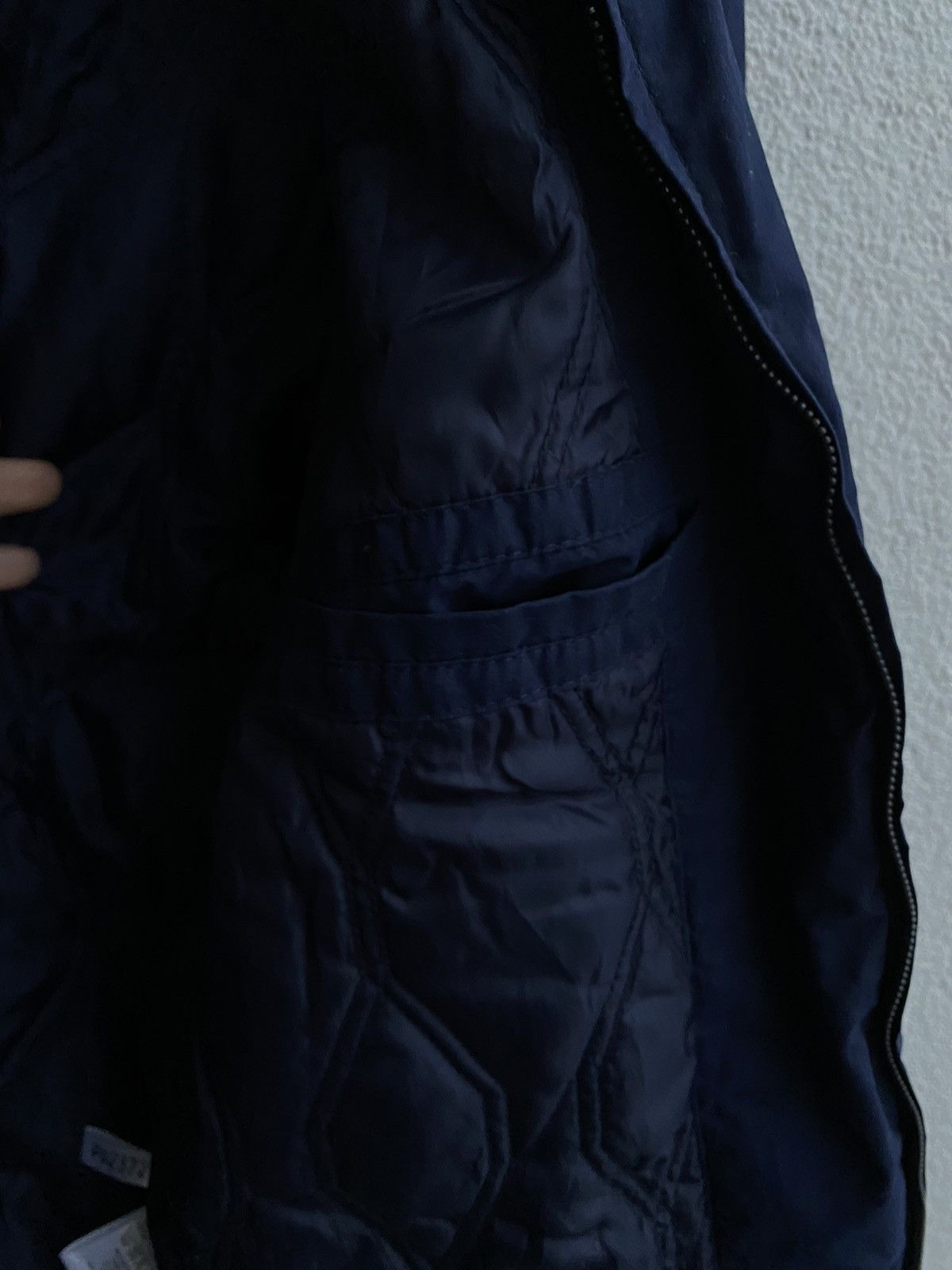 Yves Saint Laurent Warm YSL Jacket Navy Quilted Bomber Size US L / EU 52-54 / 3 - 17 Thumbnail