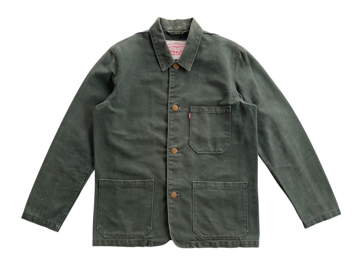 Levi's Vintage Clothing Levis Engineers Worker Chore Canvas Jacket Size US M / EU 48-50 / 2 - 2 Thumbnail