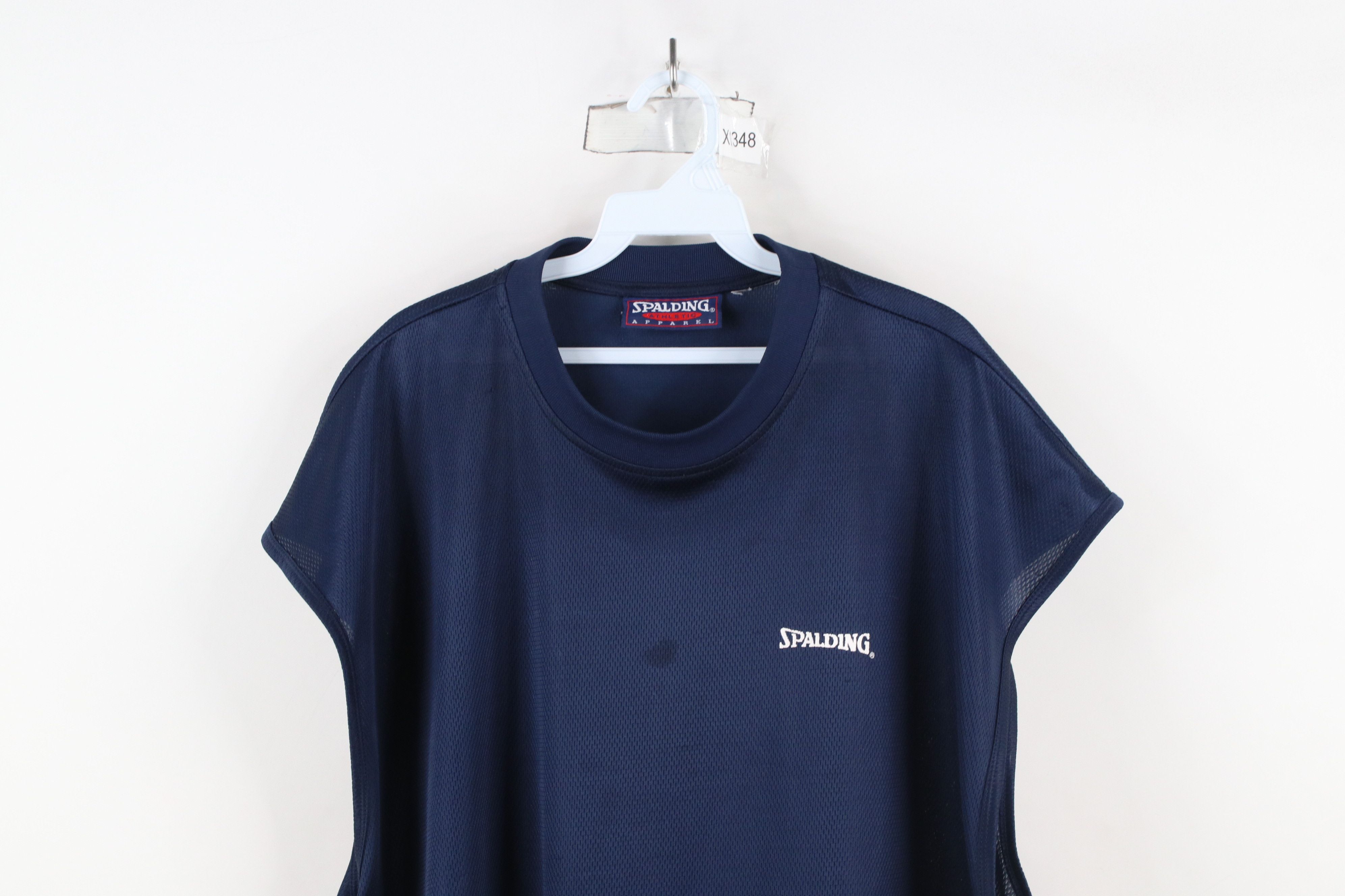 Spalding × Vintage Vintage 90s Spalding Basketball Sleeveless Muscle T-Shirt Size US XXL / EU 58 / 5 - 2 Thumbnail
