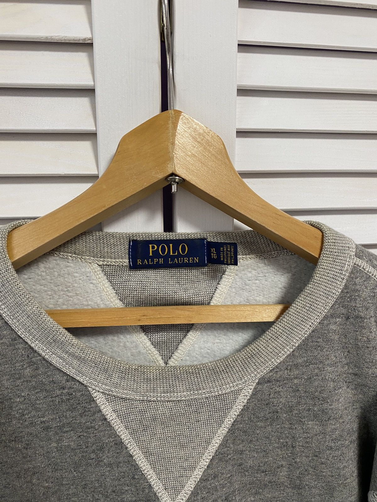 Polo Ralph Lauren × Ralph Lauren Vintage Sweater Polo Ralph Lauren Big Knit Logo Crewneck Size US XL / EU 56 / 4 - 5 Thumbnail