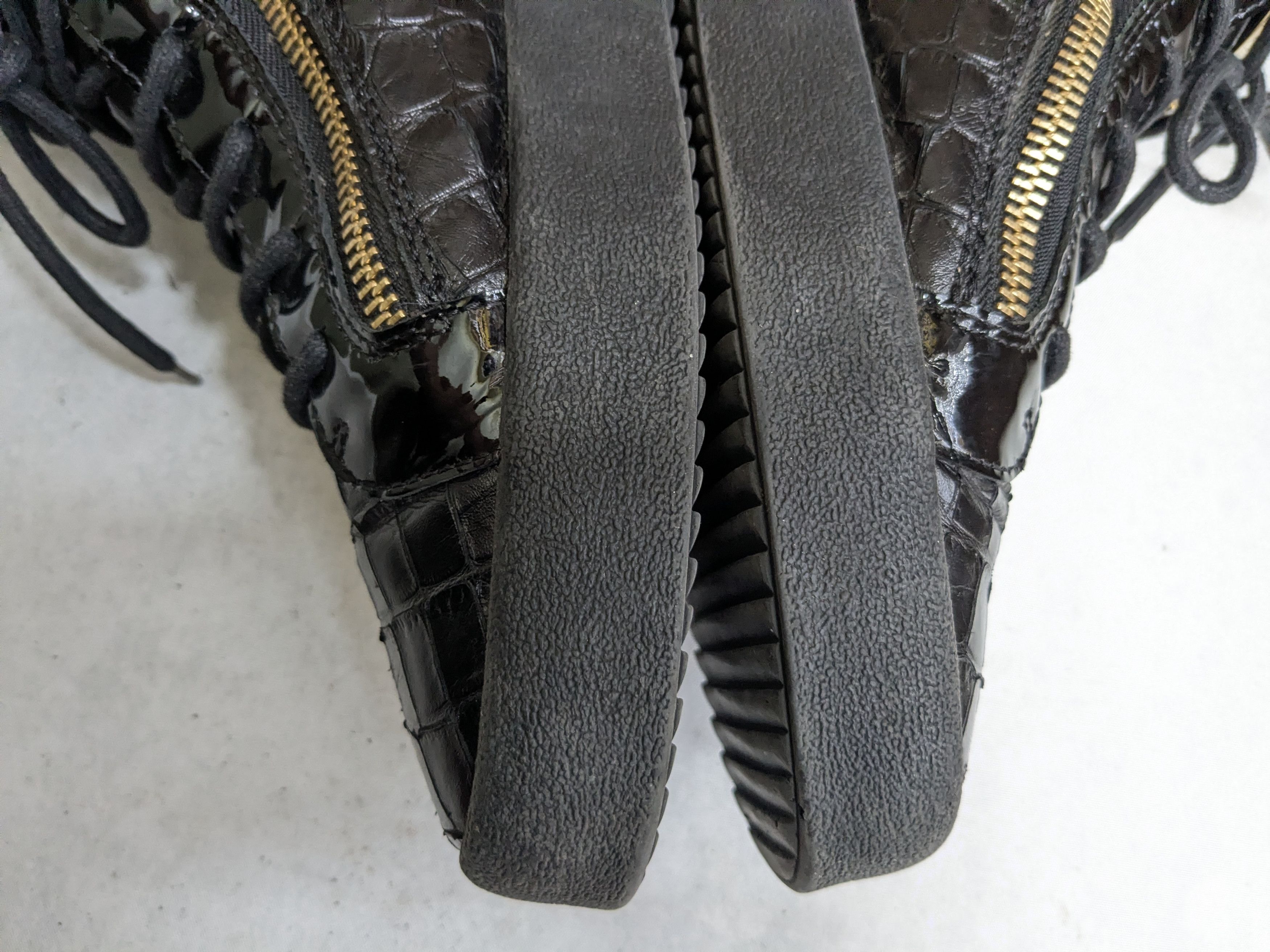 Giuseppe Zanotti Giuseppe Zanotti High Top Sneakers 13 46 Black Gold Size US 13 / EU 46 - 9 Thumbnail