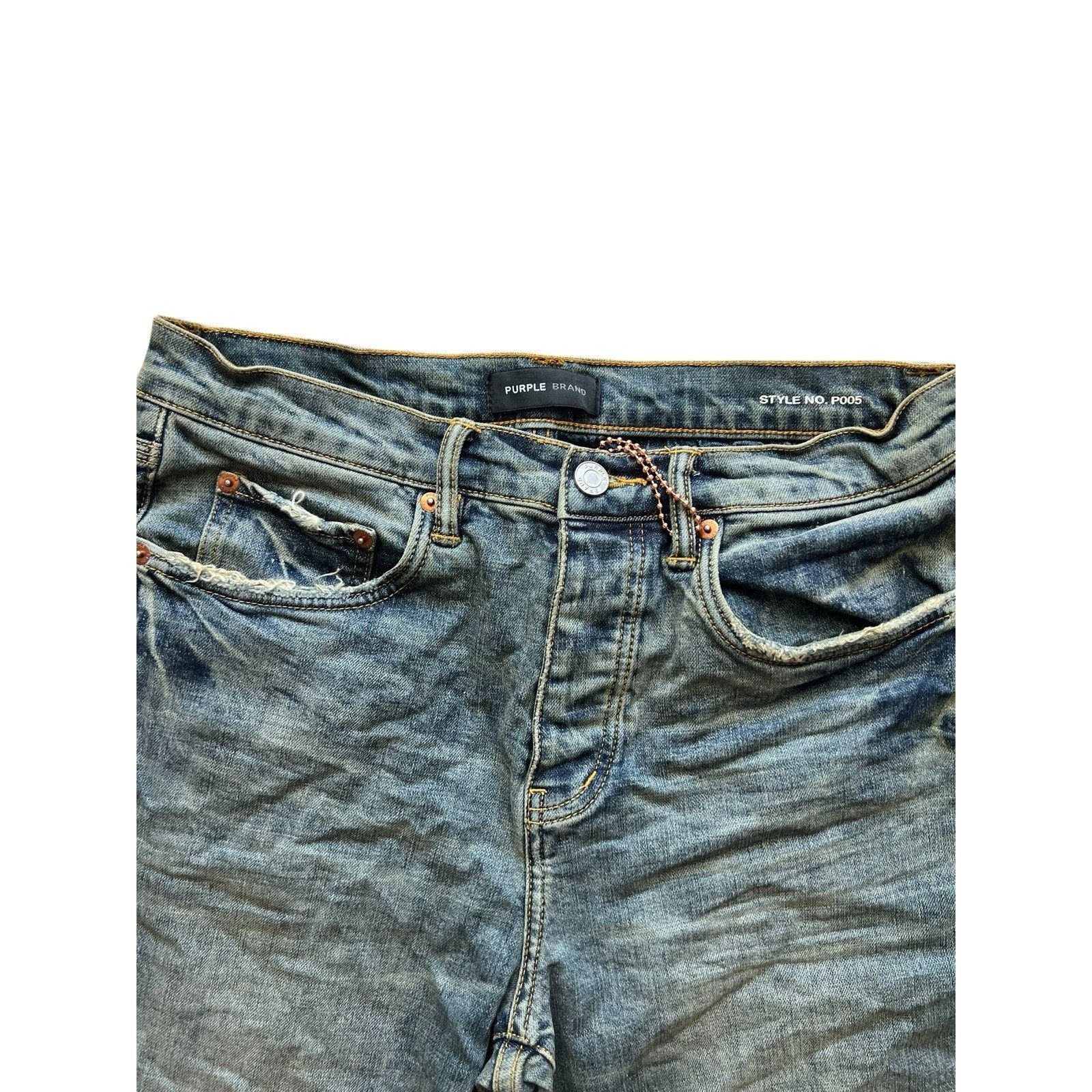 Purple × Purple Brand Purple Brand Jeans Men Slim Straight Blue P005 Size 30/32 Size US 30 / EU 46 - 4 Thumbnail
