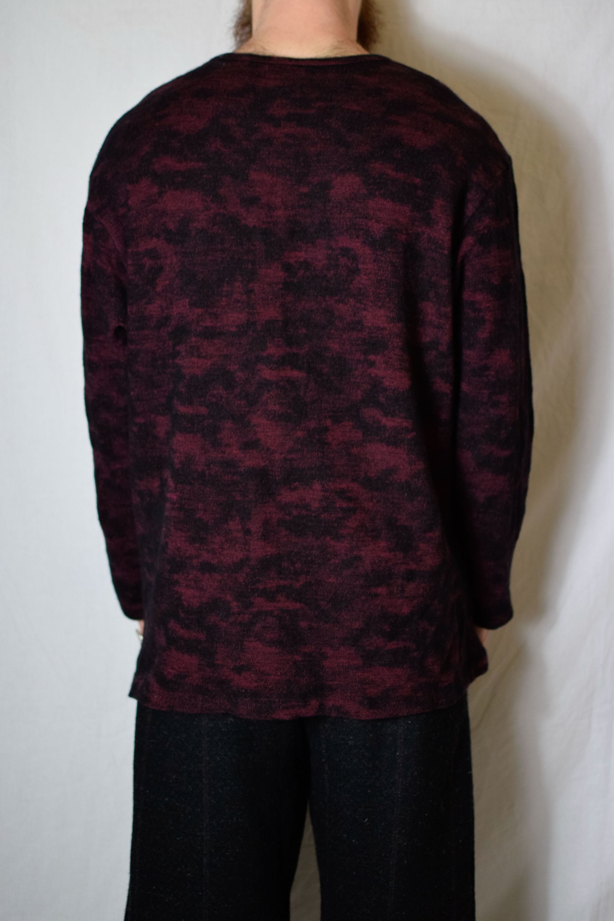 Yohji Yamamoto YYPH AW10 Sample Red Camo Knit - HC-T21-174 Size US L / EU 52-54 / 3 - 5 Thumbnail