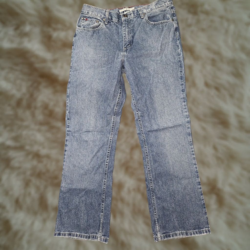 Tommy Hilfiger VINTAGE Tommy Hilfiger Jeans Womens 12R Blue Classic Bootcut Denim 00s Mens Girls Size 34" / US 12 / IT 48 - 1 Thumbnail