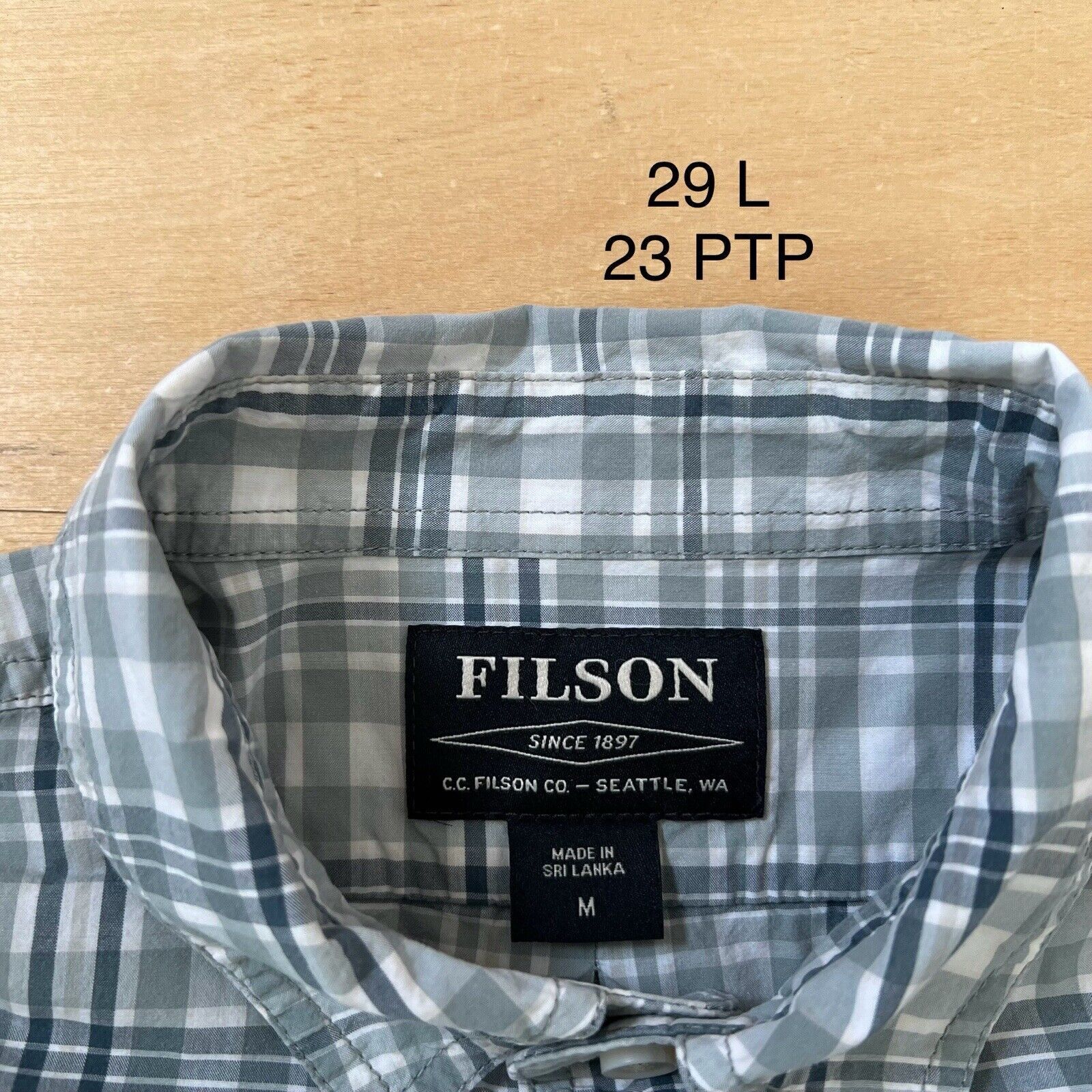 Filson Filson Lightweight Shirt M White Gray Workwear Outdoors Size US M / EU 48-50 / 2 - 8 Thumbnail