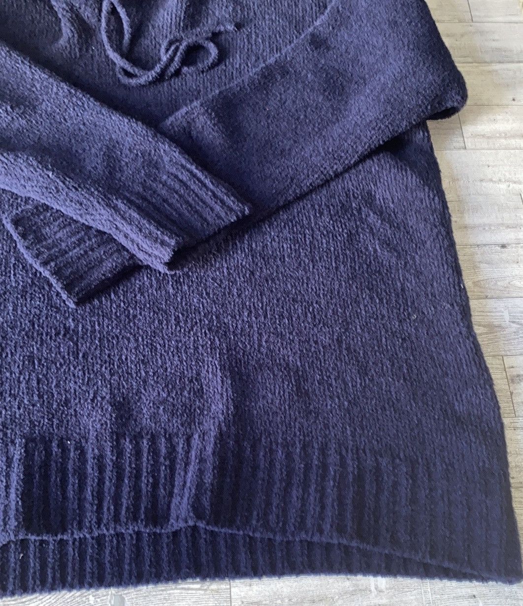 Vintage Navy, Chenille, Oversized Chunky Pullover Hooded Sweater Size ONE SIZE - 8 Thumbnail
