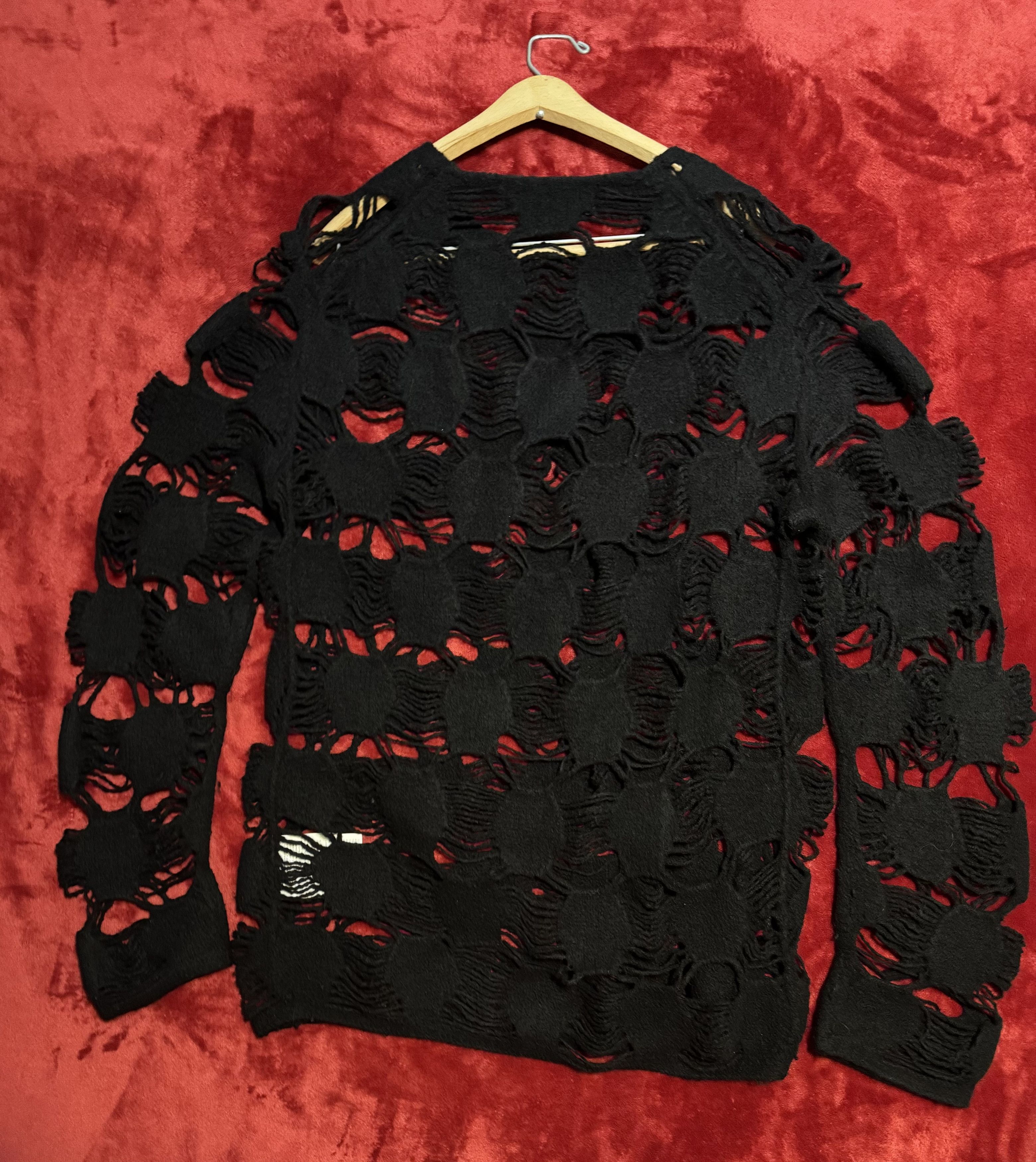Comme des Garcons Homme Plus Comme des Garcons Homme Plus Open Knit Sweater Black Size US L / EU 52-54 / 3 - 2 Thumbnail