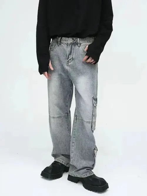 Japanese Brand × Jean Retro baggy cargo jeans with big pockets Size US 32 / EU 48 - 3 Thumbnail