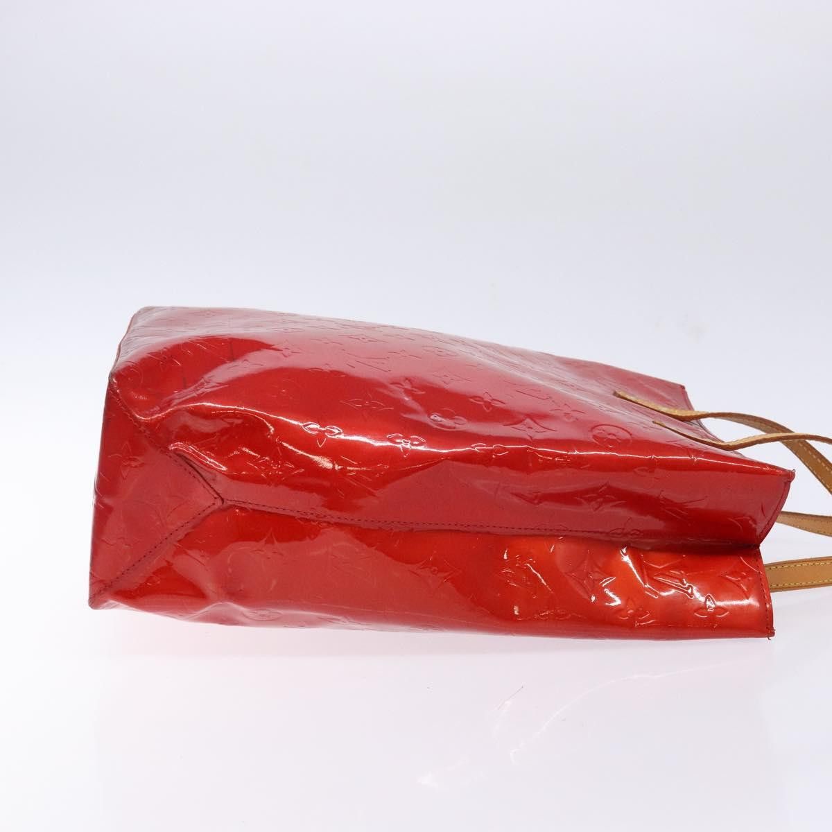Louis Vuitton LOUIS VUITTON Monogram Vernis Reade MM Hand Bag Red Rouge Size ONE SIZE - 4 Thumbnail