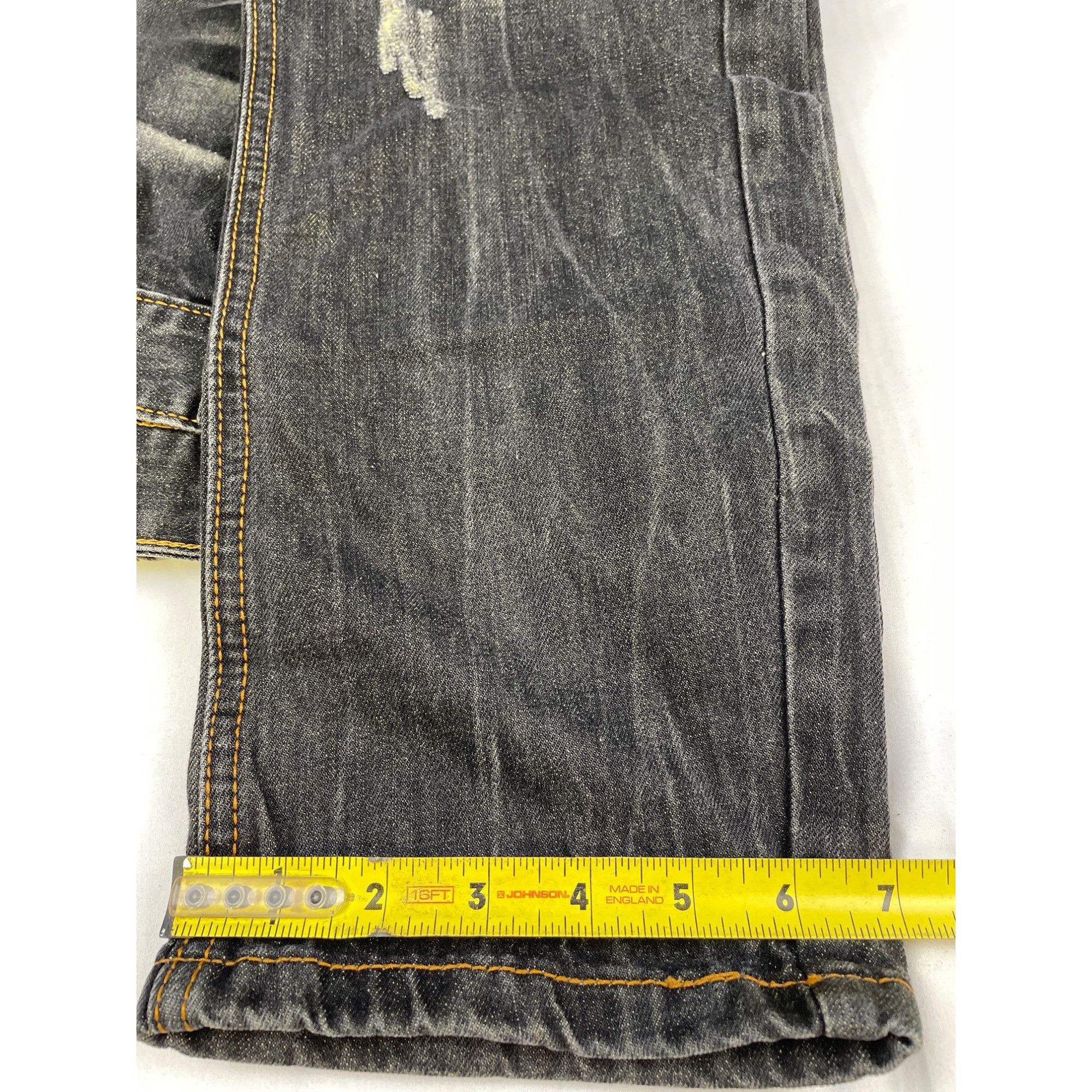 Other Men's Black Jeans Yellow washed with ripped design Size 36x2 Size US 36 / EU 52 - 5 Thumbnail