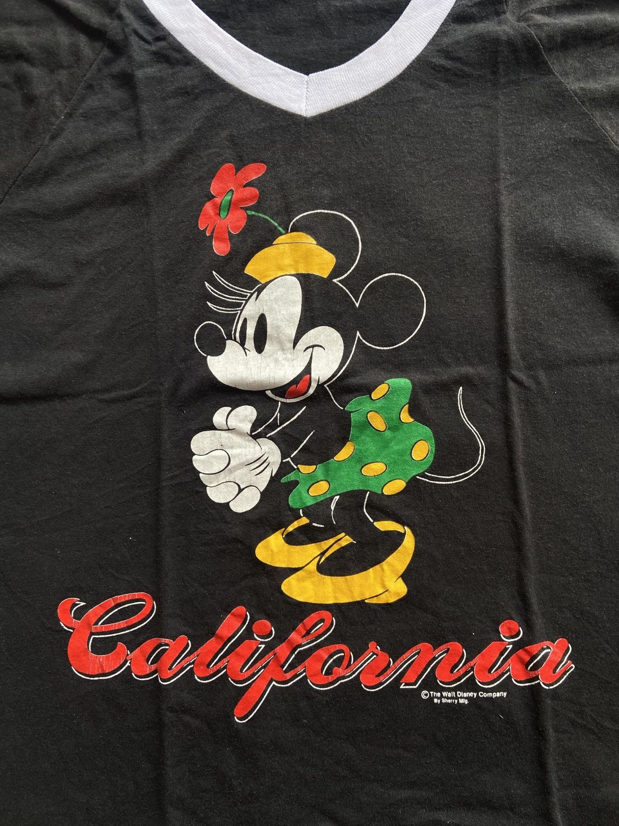 Vintage RARE Minnie Mouse California 80s Ringer Tee Tshirt Size US M / EU 48-50 / 2 - 2 Thumbnail