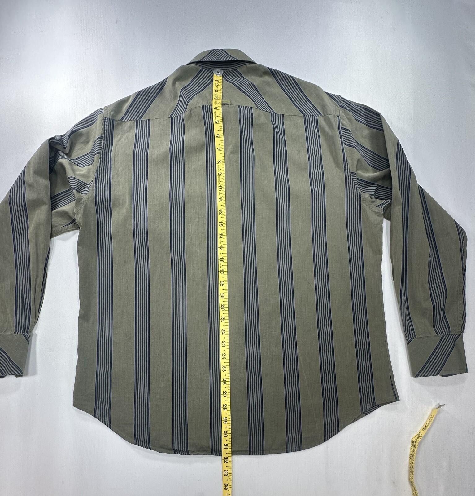 Robert Graham Robert Graham Cotton Blue Striped Button Up Green Mens 2XL Size US XXL / EU 58 / 5 - 3 Thumbnail