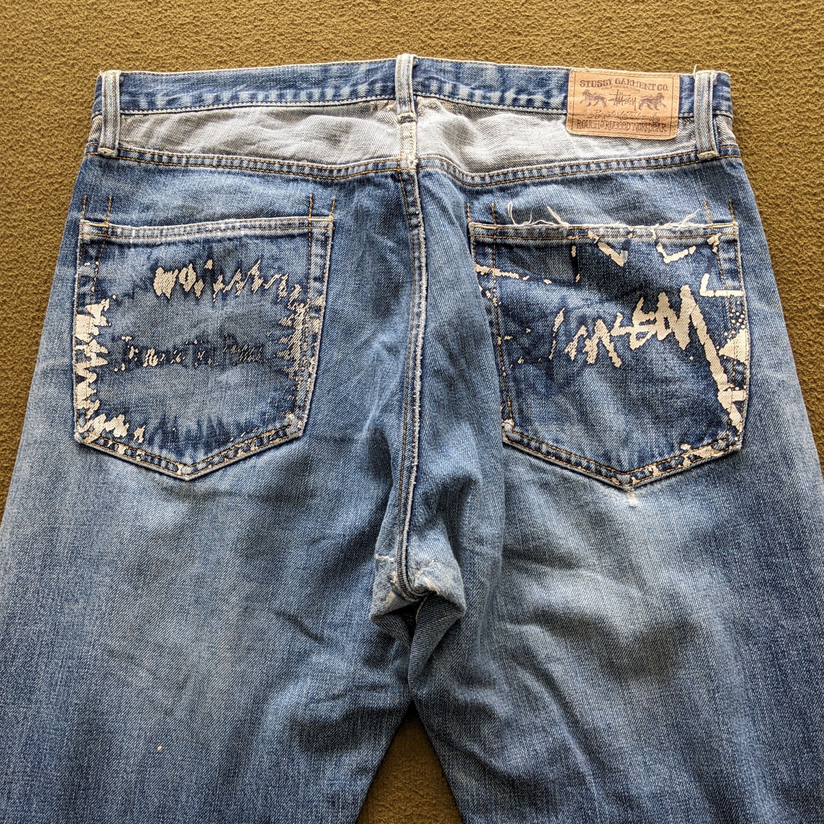 Stussy × Vintage Vintage STUSSY Streetwear Skateboard Style Jeans Size US 35 - 4 Thumbnail