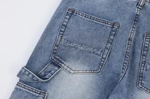 Japanese Brand × Jean Blue Baggy Stacked Ankle Zip Denim Jeans Size US 32 / EU 48 - 3 Thumbnail