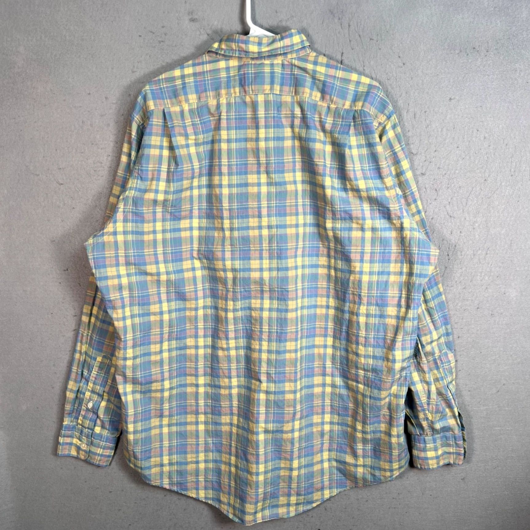 Bill Blass VTG Bill Blass Mens XL Plaid Button-Down Shirt Long Sleeve Cotton Blend Blue Size US XL / EU 56 / 4 - 2 Thumbnail