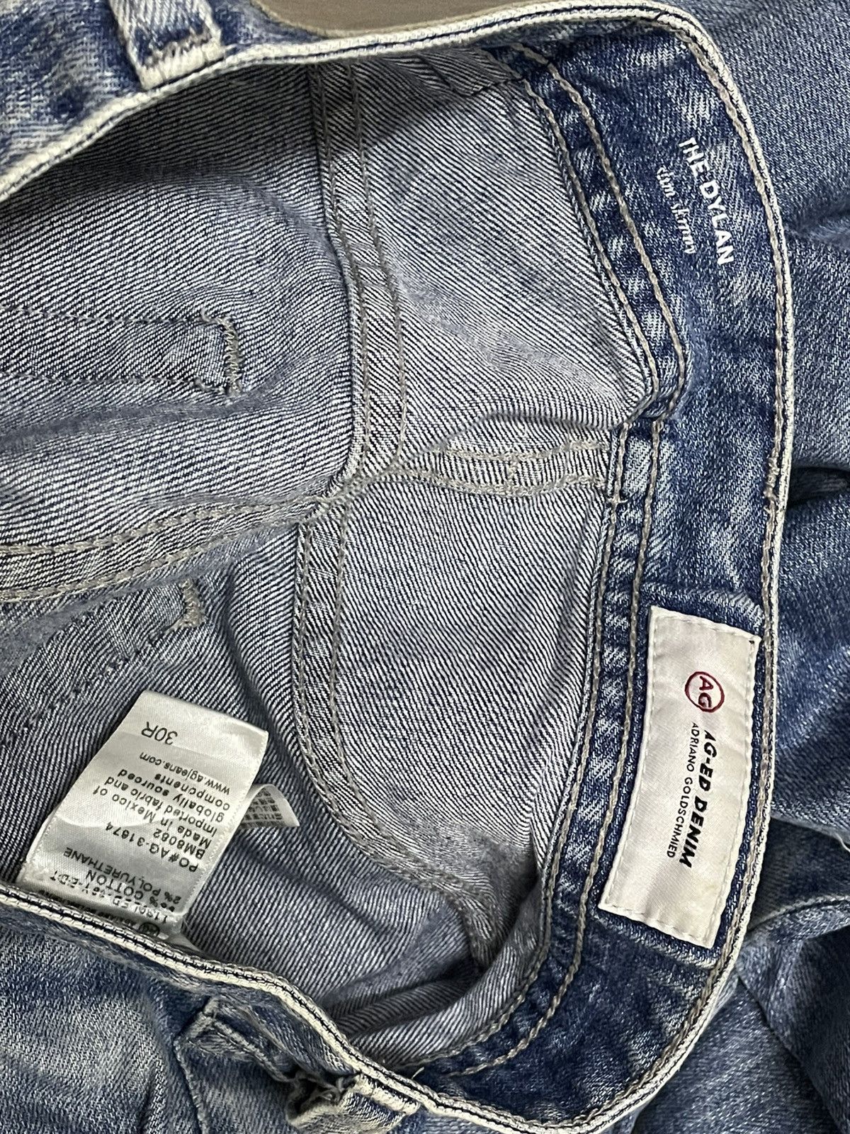 Japanese Brand VINTAGE ADRIANO GOLDSCMED RIPPED DIRTY GRUNGE SKINNY DENIM Size US 31 - 17 Thumbnail