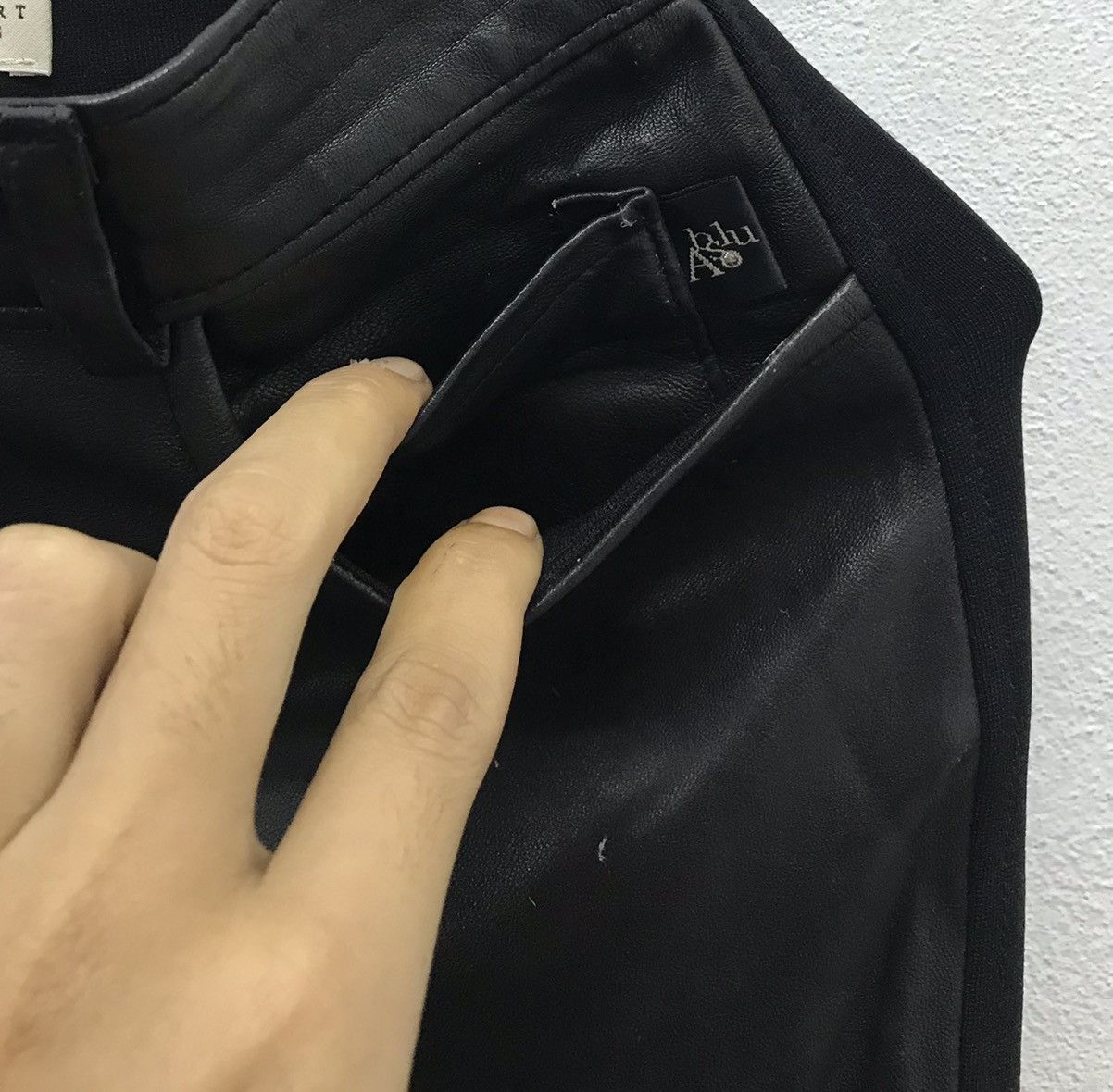 Leather × Vintage Vintage Aso Blu Confort Paris Leather/Agneau Pants Size US 26 / EU 42 - 7 Thumbnail