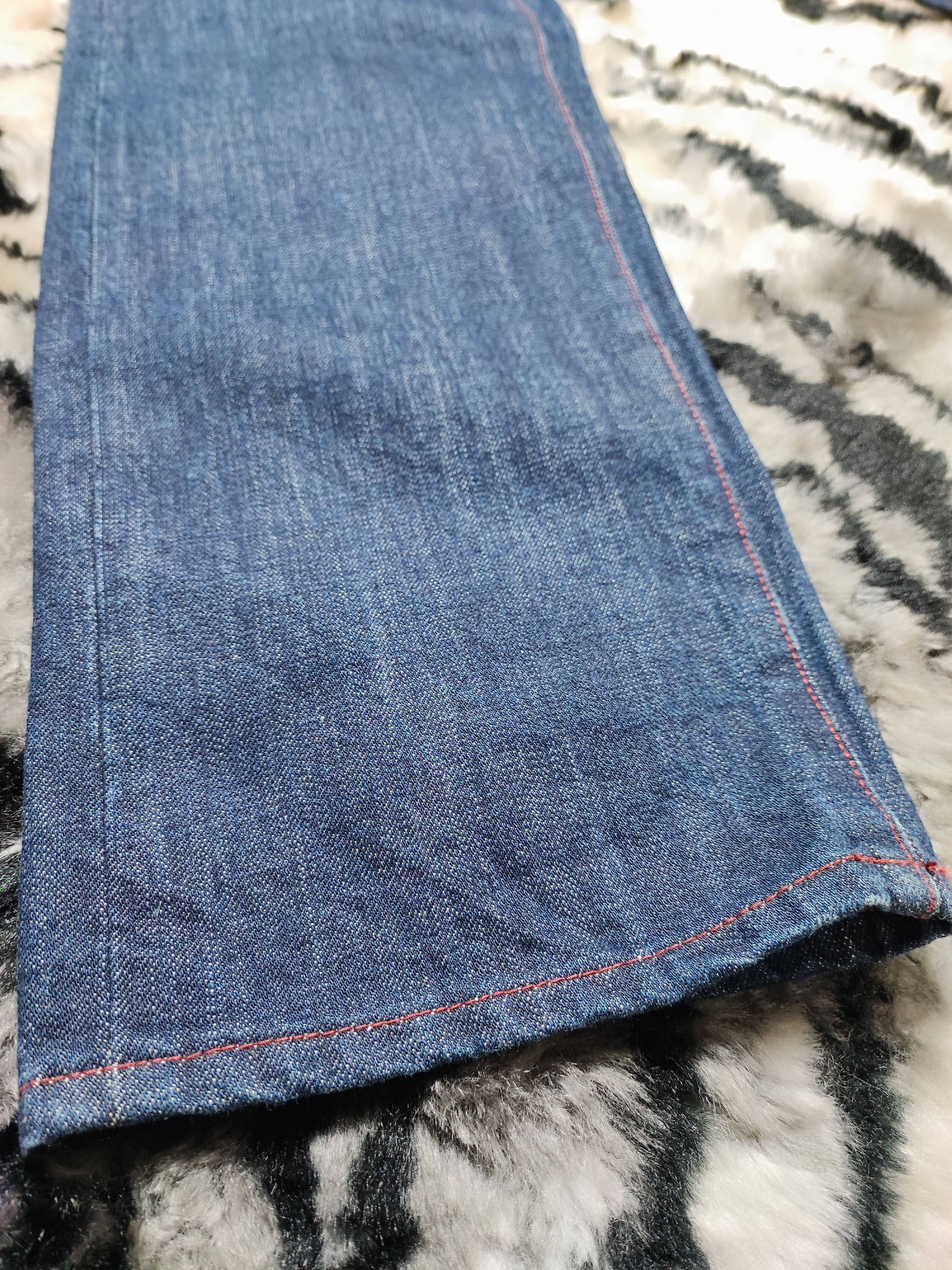 Japanese Brand Vintage Zen Kyoto Hand Painted Denim Jeans Size US 32 / EU 48 - 4 Thumbnail