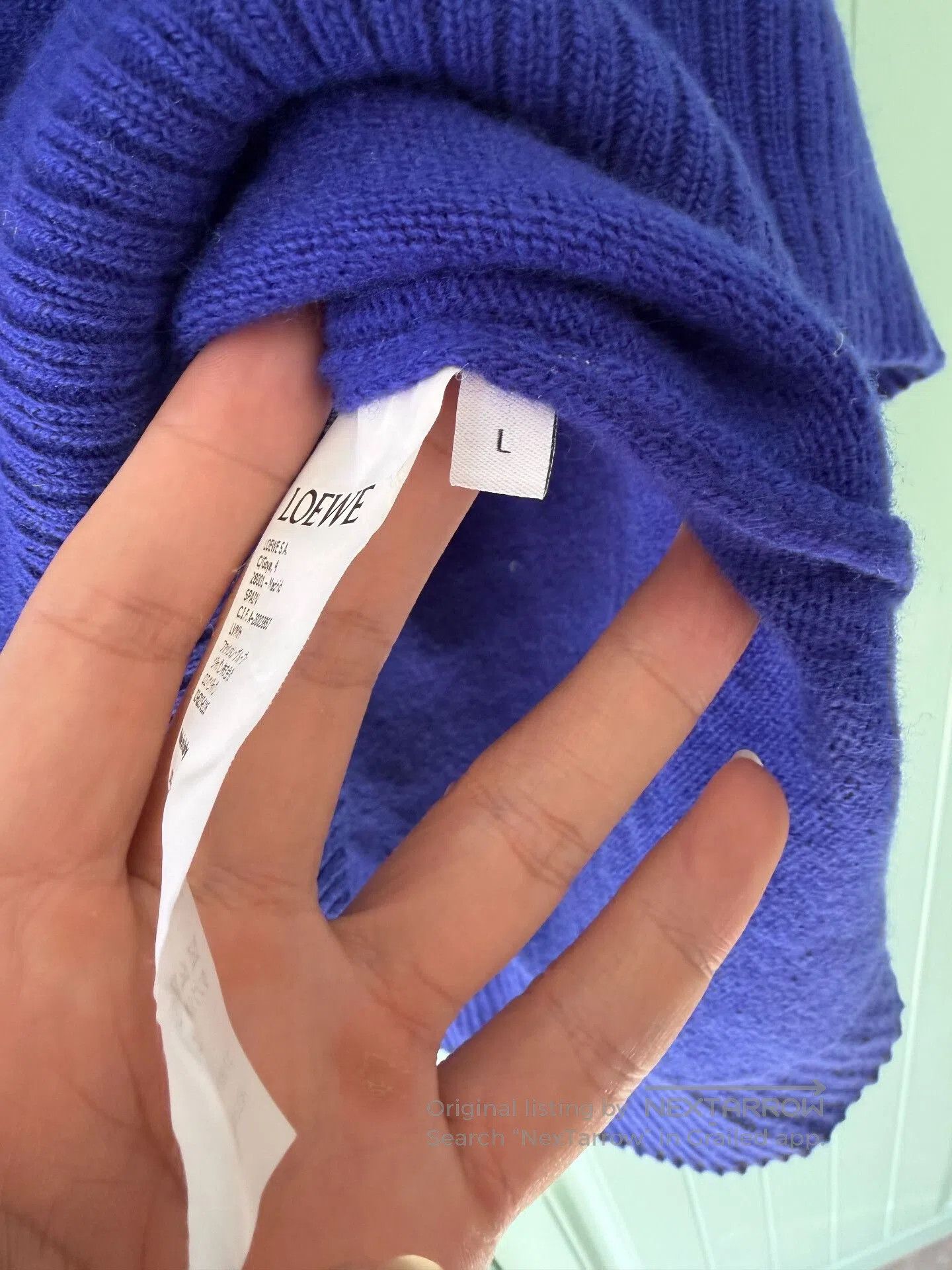 Loewe LOEWE Royal Blue Sweater. Size L / US 10 / IT 46 - 5 Thumbnail