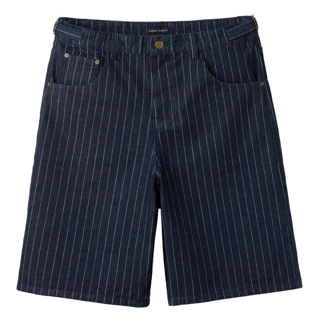 Hidden Season Pinstripe Denim Jorts