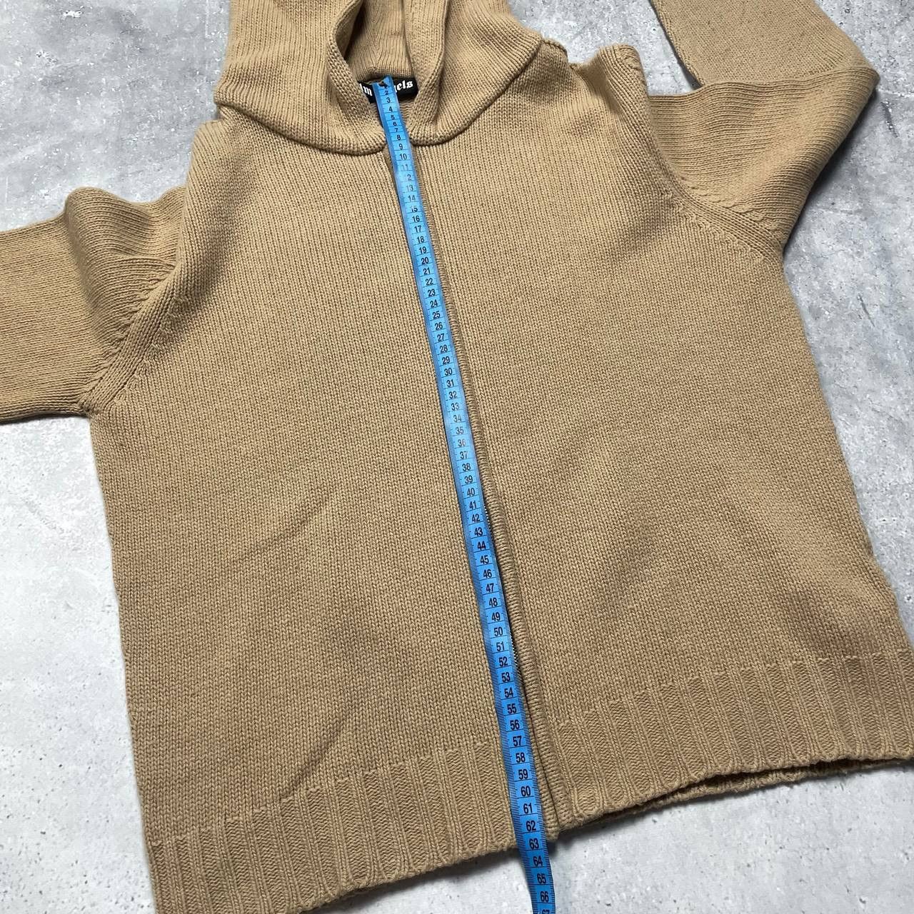 Palm Angels Palm Angels Curved Logo Zip-Up Knitted Hoodie Cardigan Size US S / EU 44-46 / 1 - 2 Thumbnail