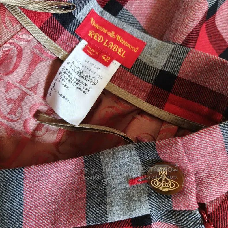 Vivienne Westwood Vivienne Westwood British Red Plaid Woolen Half Skirt Jenn Size 27" / US 4 / IT 40 - 9 Thumbnail