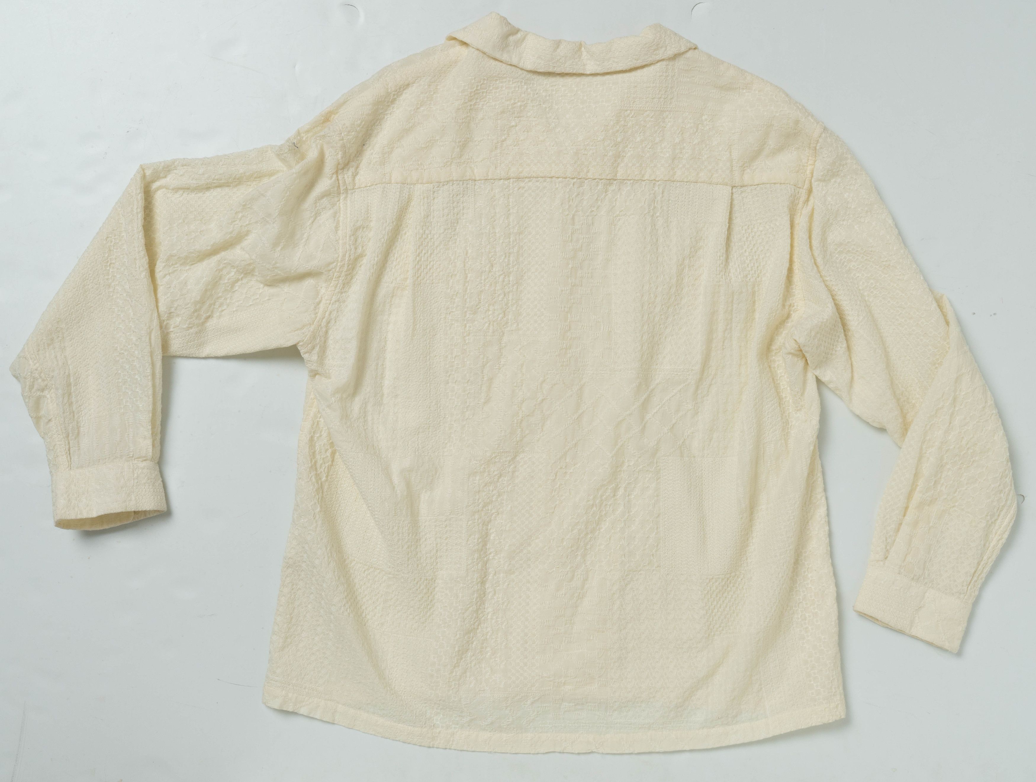 Niche Niche crazy patchwork weave ivory button down large Size US L / EU 52-54 / 3 - 7 Thumbnail