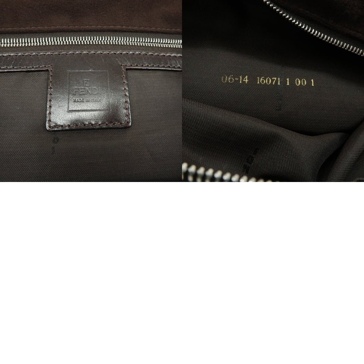 Fendi Fendi Wool Leather Crossbody Bag Brown Size ONE SIZE - 8 Thumbnail