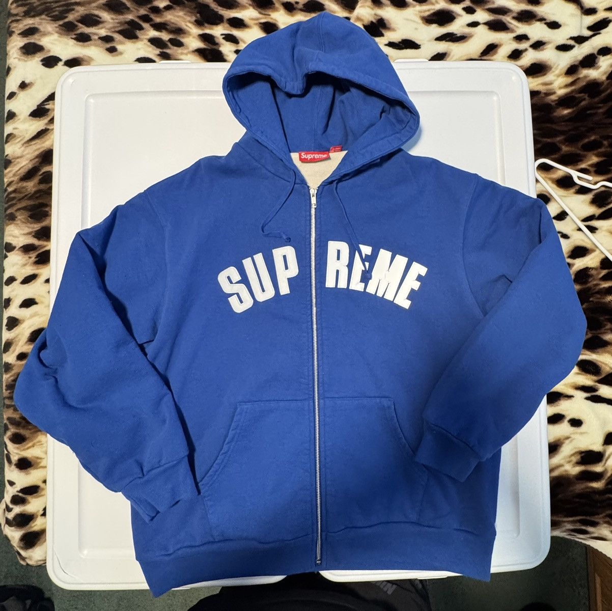 Supreme Supreme FW05 Cold World Tree Bark Thermal Zip Up Hoodie