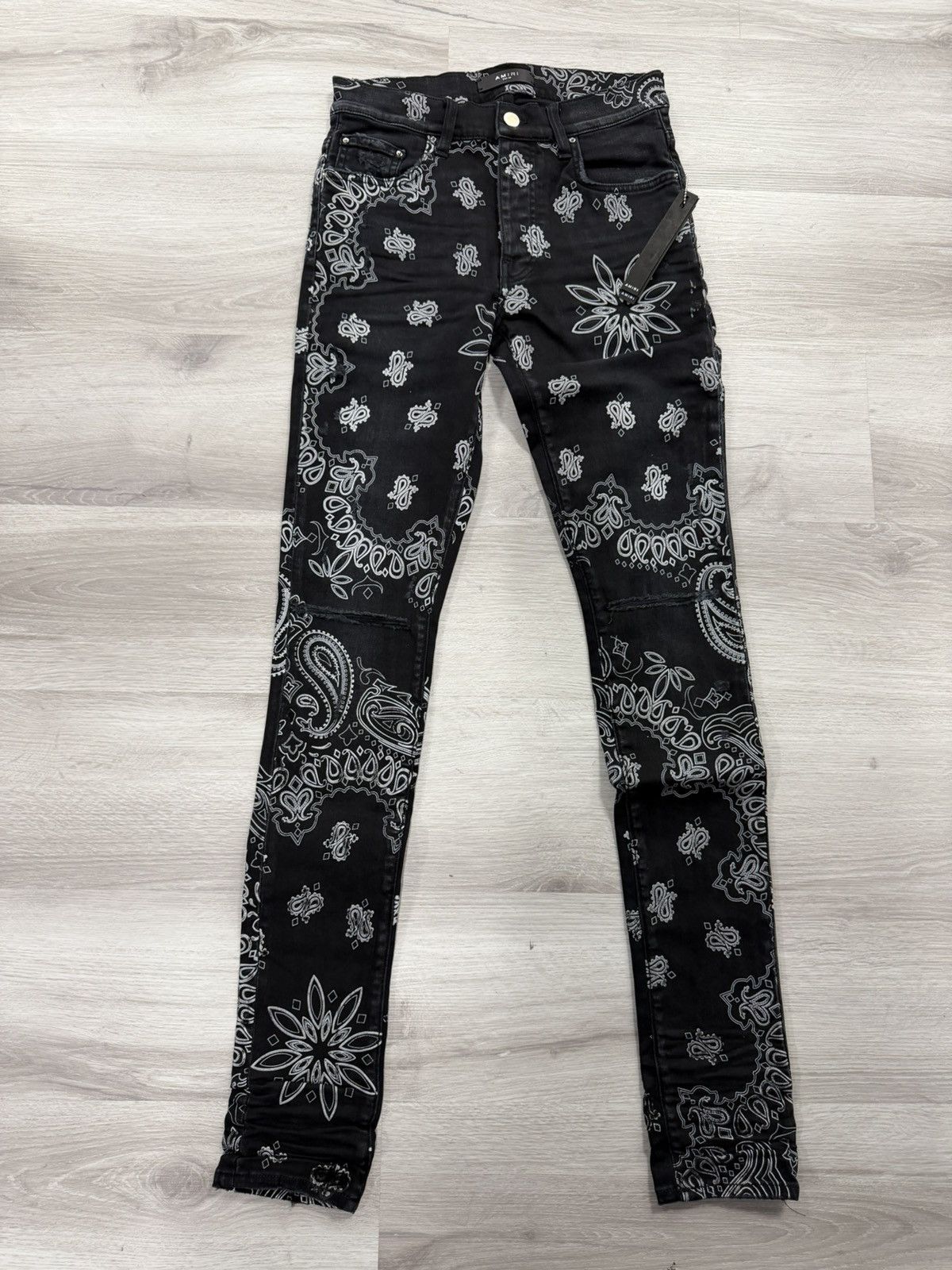 Amiri AMIRI Bandana Print Skinny Jeans Size US 31 - 3 Thumbnail