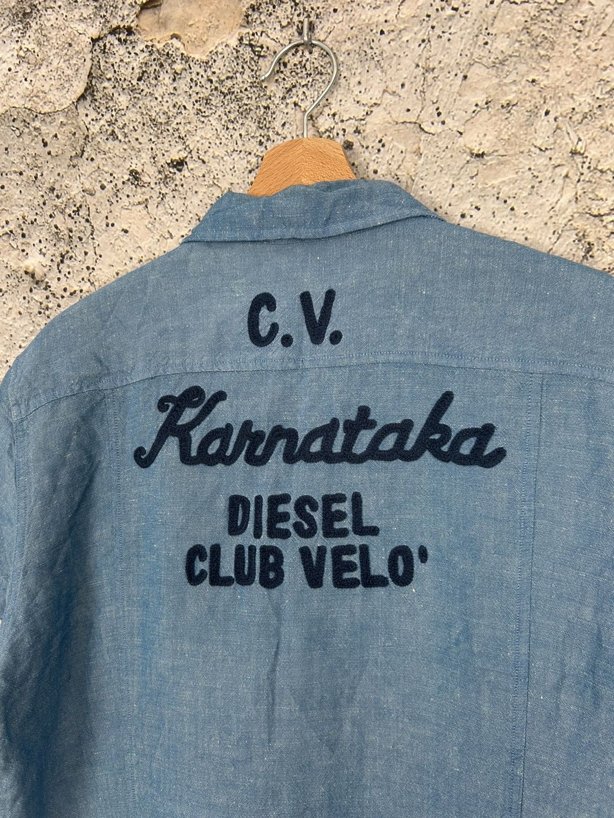 Diesel Vintage Diesel Blue Summer Shirt Avant Garde Y2K 00s Punk Size US L / EU 52-54 / 3 - 5 Thumbnail