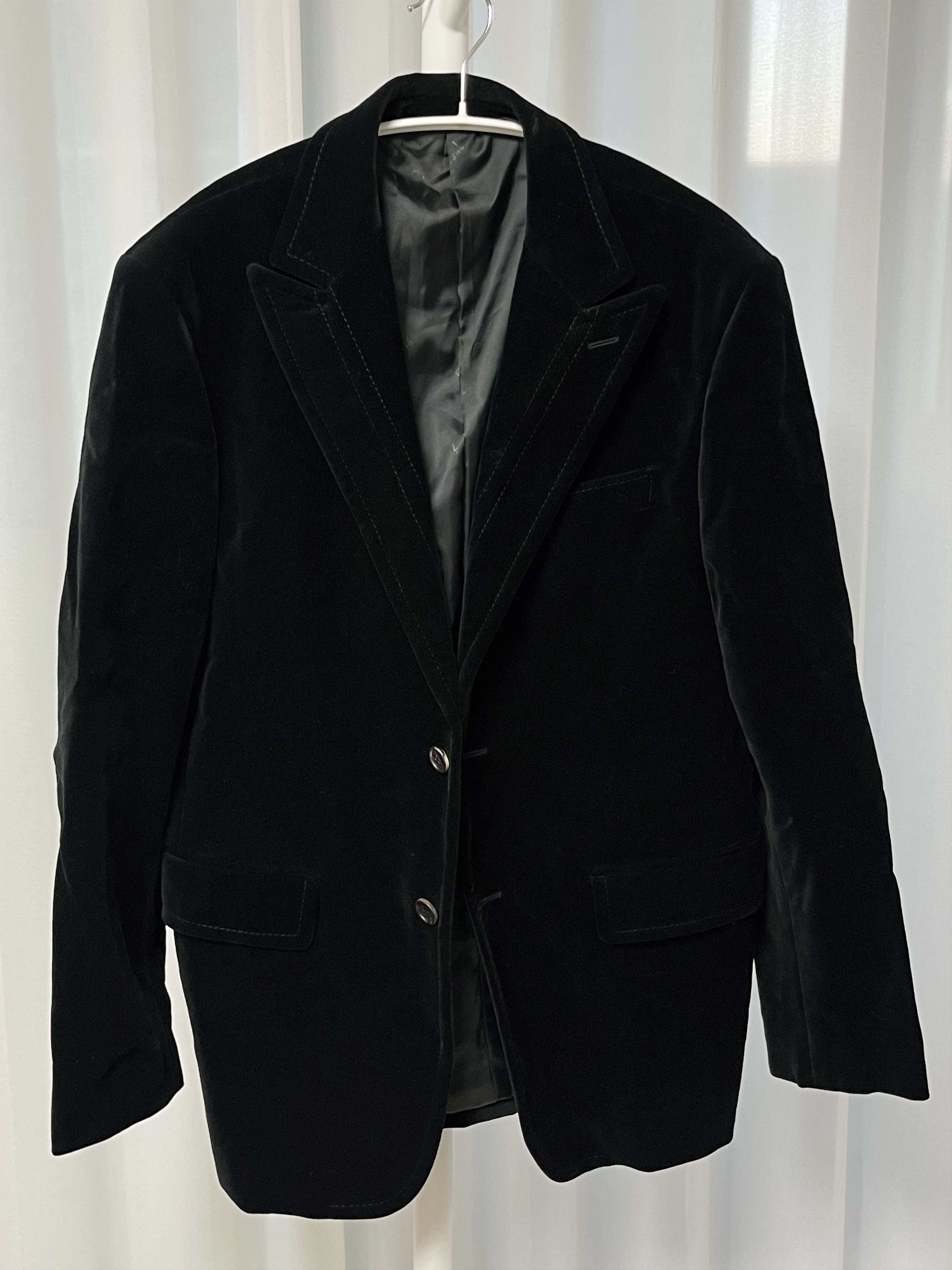 SONGZIO velvet suede black jacket Size 48R - 1 Thumbnail