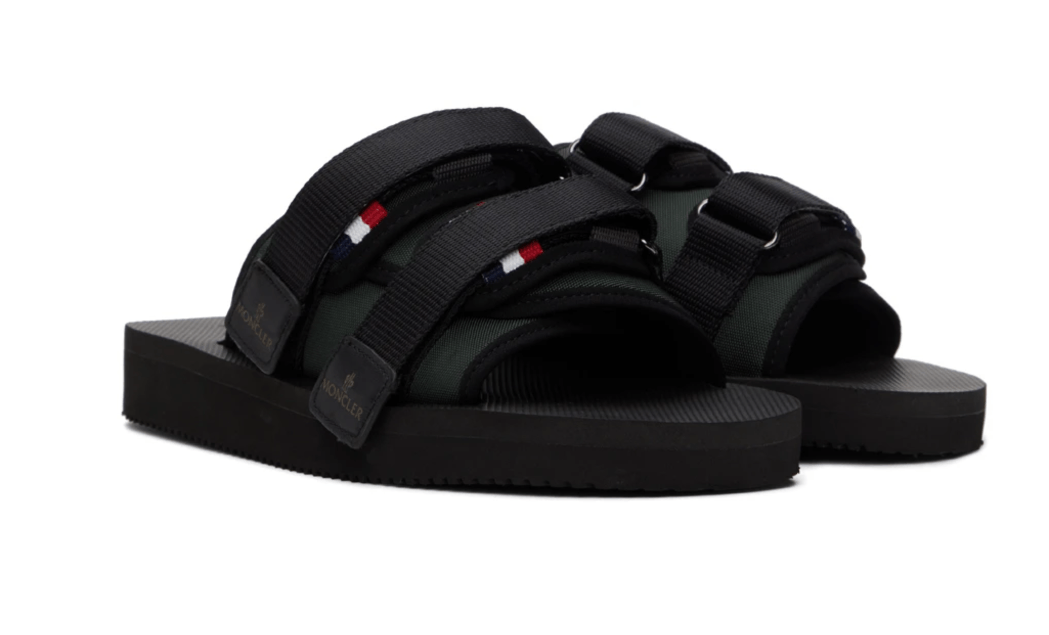 Moncler Khaki + Black sandals NEW 2025 Size US 7 / EU 40 - 4 Thumbnail