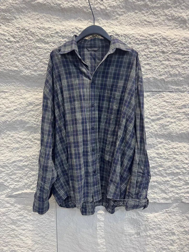 Balenciaga Balenciaga Color Block Plaid Single Breasted Long Sleeve S Size US S / EU 44-46 / 1 - 2 Thumbnail