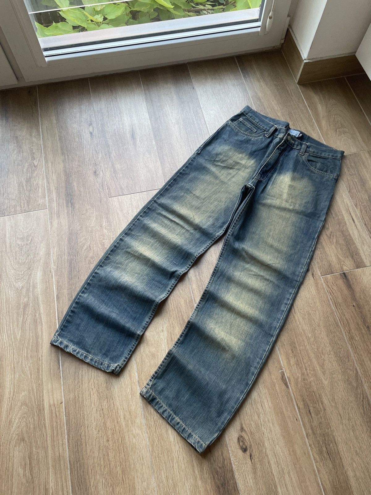 Vintage Vintage Baggy Jeans Mud Washed Flared Faded Wide Japanese Size US 32 / EU 48 - 2 Thumbnail