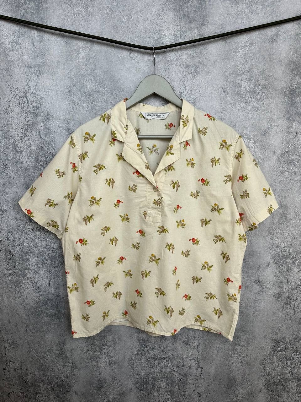 Marina Rinaldi Marina Rinaldi Floral Short Sleeve Shirt Blouse Italy Size XL / US 12-14 / IT 48-50 - 1 Thumbnail