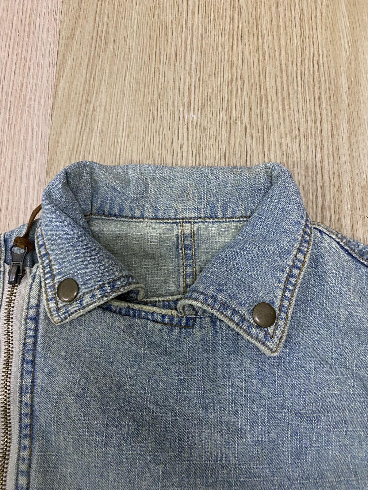 Japanese Brand Kwc symetrical zipper denim jacket Size S / US 4 / IT 40 - 4 Thumbnail