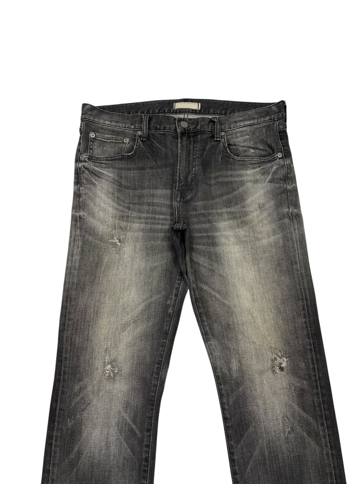 Kapital Vintage Uniqlo Faded Black Distressed Denim Jeans Size US 34 / EU 50 - 5 Thumbnail