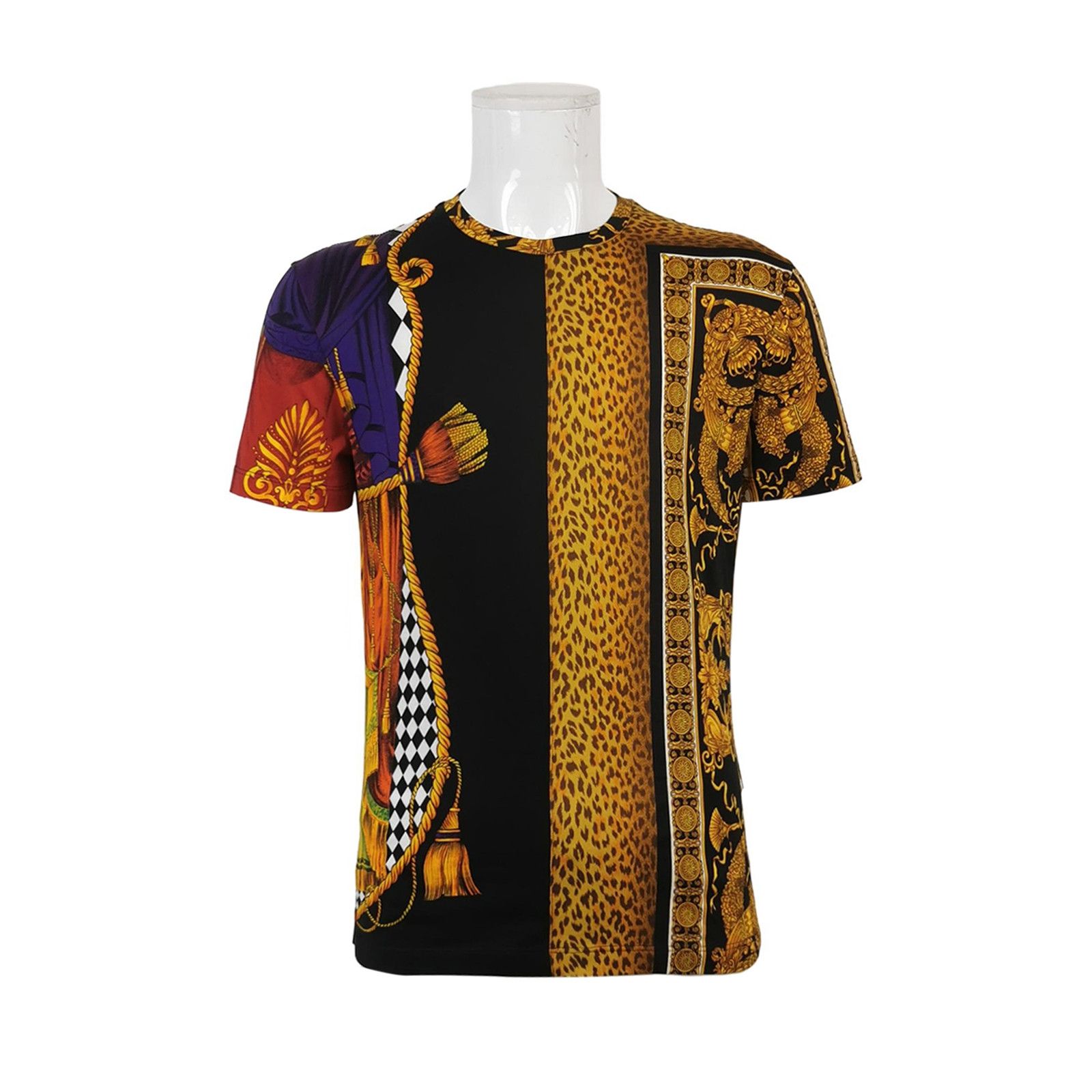 Versace Versace Cotton Patchwork Print Crew Neck T-Shirt S Size US S / EU 44-46 / 1 - 1 Thumbnail