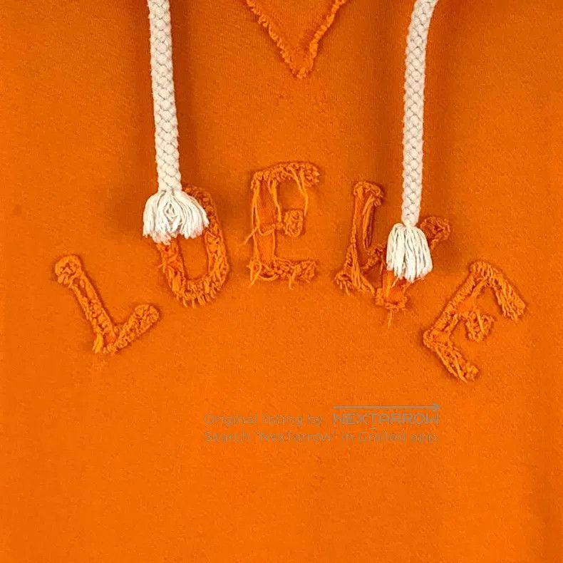 Loewe Loewe Orange logo letter cotton hooded drawstring long-sle Size US S / EU 44-46 / 1 - 4 Thumbnail