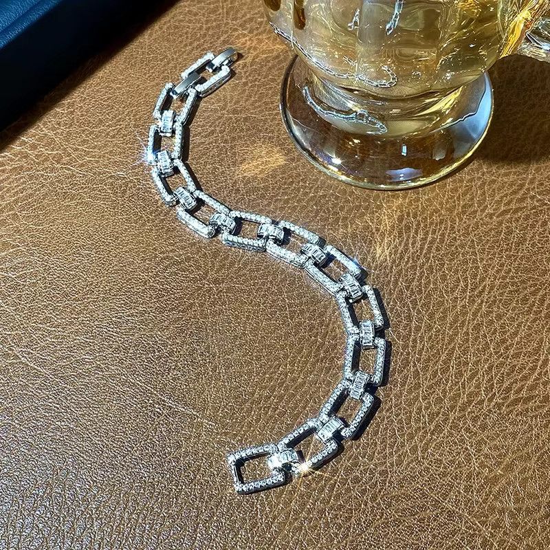 Jewelry Sparkling Cuban Chain Bracelet Size ONE SIZE - 2 Thumbnail
