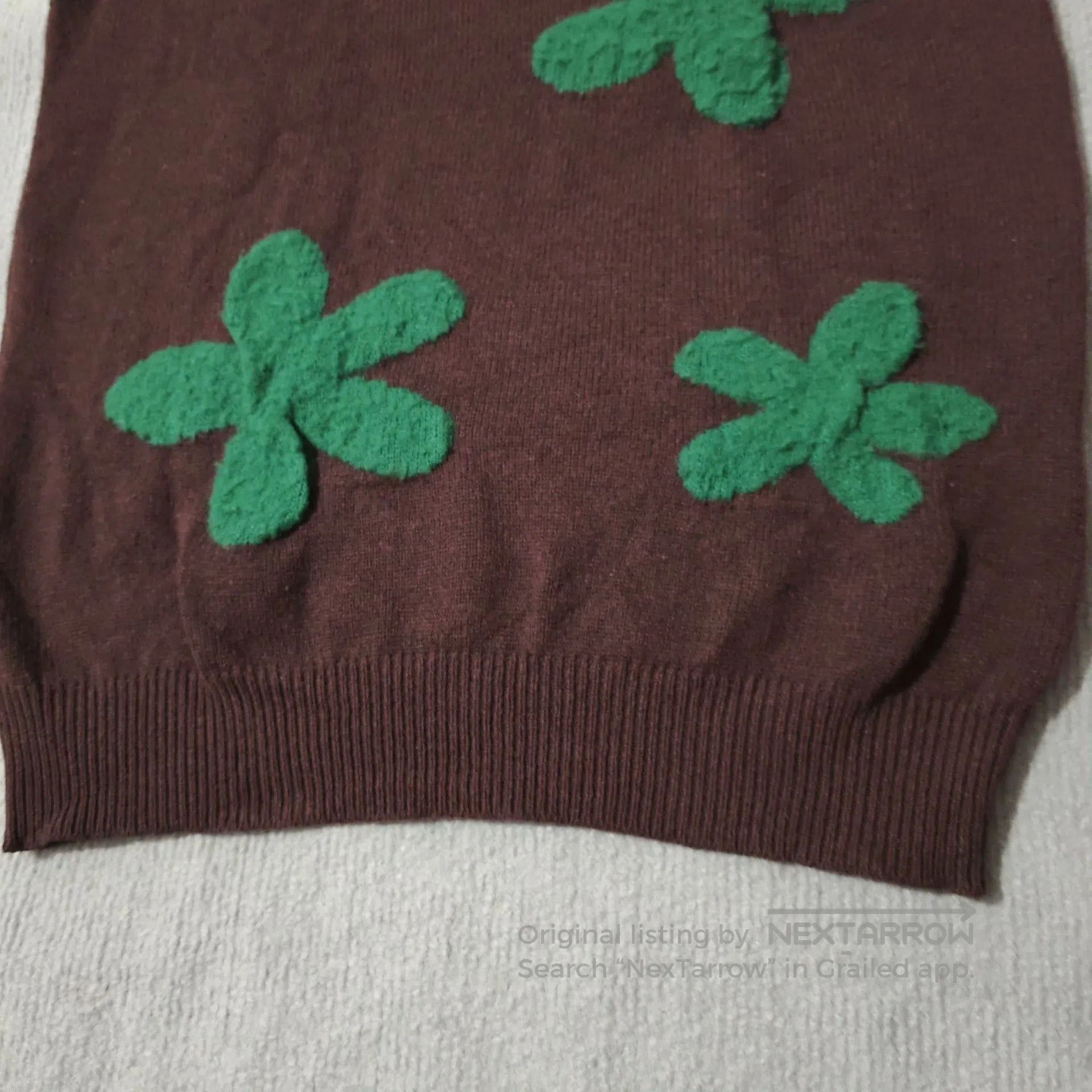 Undercover Undercover 01aw Green Flower Knit Vest. Size US M / EU 48-50 / 2 - 5 Thumbnail