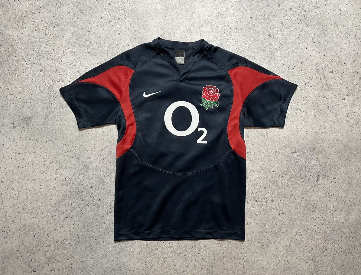 Nike × Vintage Vintage Nike England Rugby League O2 Jersey T-Shirt Size US S / EU 44-46 / 1 - 1 Thumbnail