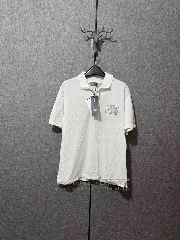 Other Dior Men's White Logo Embroidered Polo Shirt . Size US M / EU 48-50 / 2 - 1 Thumbnail