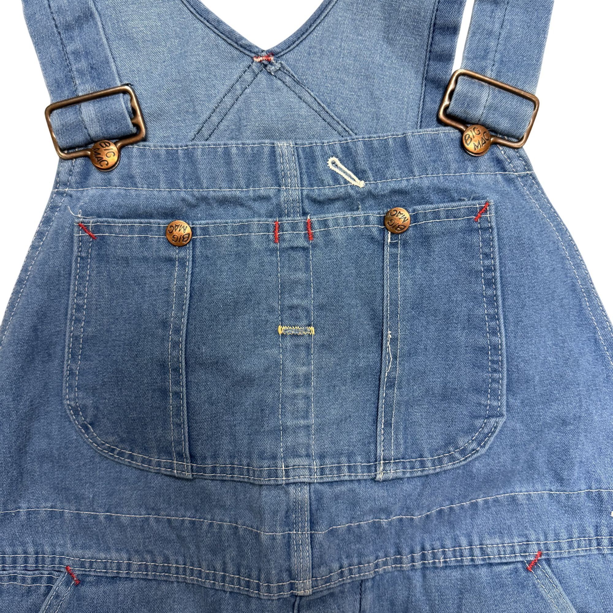 Big Mac Vtg Big Mac Blue Jean Square Bak BIB Overalls Size US 38 / EU 54 - 4 Thumbnail