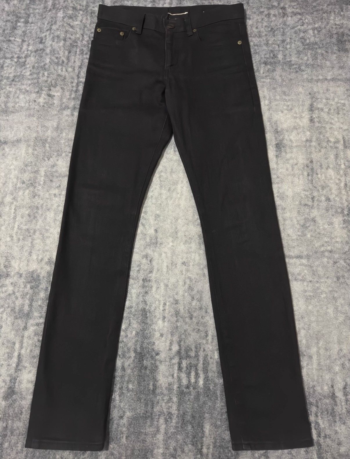 Saint Laurent Paris Saint Laurent 14SS Runway Black Cropped Basic Denim Jeans Size US 28 / EU 44 - 1 Thumbnail